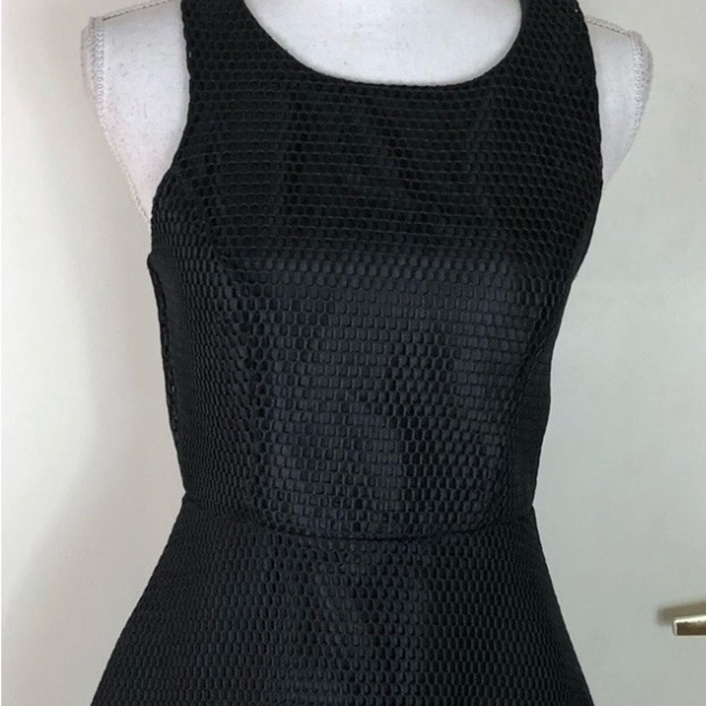 Black Textured Midi Dress